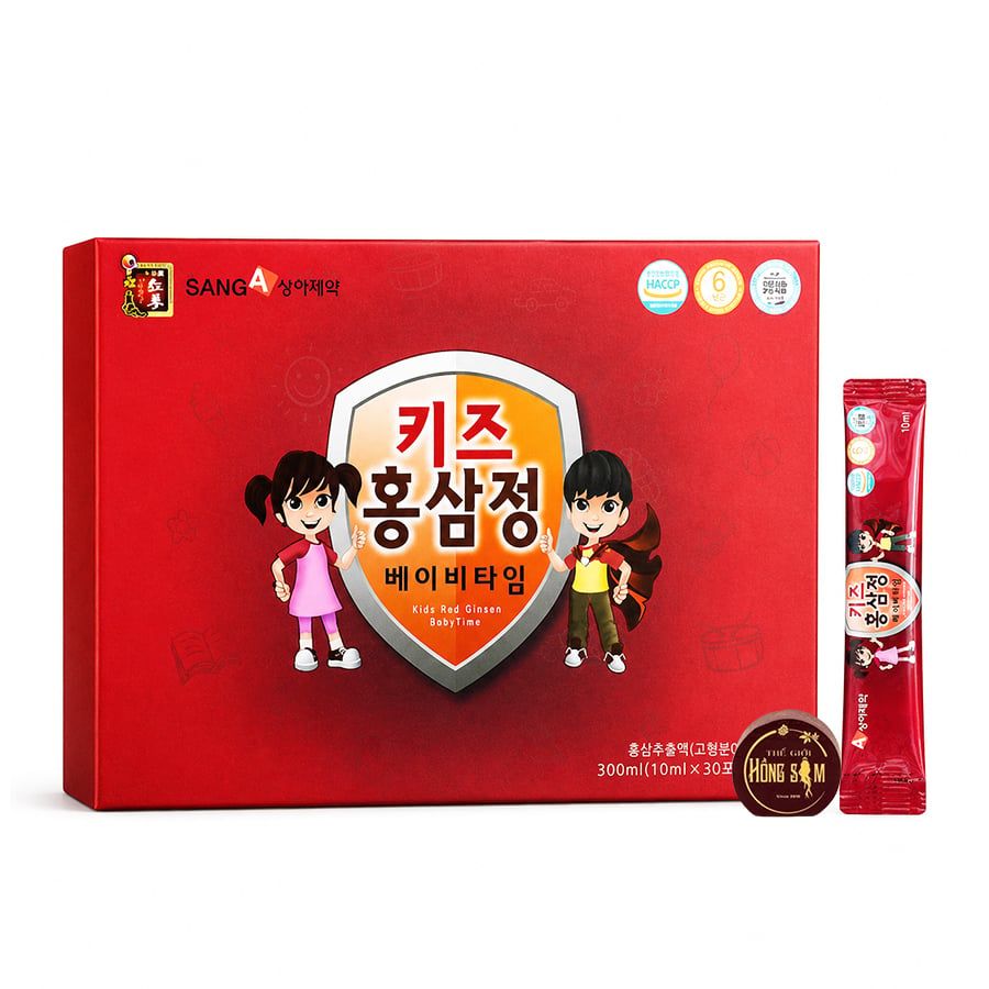 Nước Hồng Sâm Trẻ Em SangA Hàn Quốc Hộp 30 Gói x 10ml