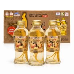 Nước Hồng Sâm Không Đường Có Củ Won Ki Sam 120ml x 10 Chai
