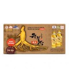 Nước Hồng Sâm Không Đường Có Củ Won Ki Sam 120ml x 10 Chai