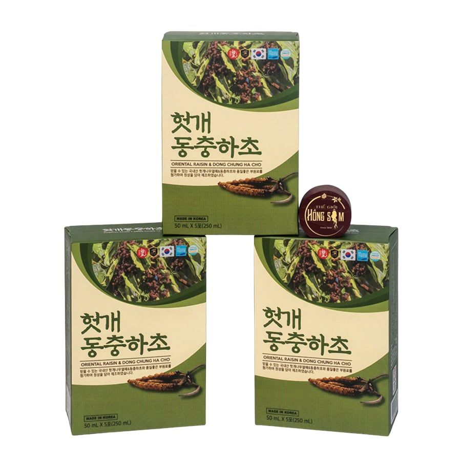 Nước Mát Gan Đông Trùng Hạ Thảo KGF Hộp 30 Gói x 50ml