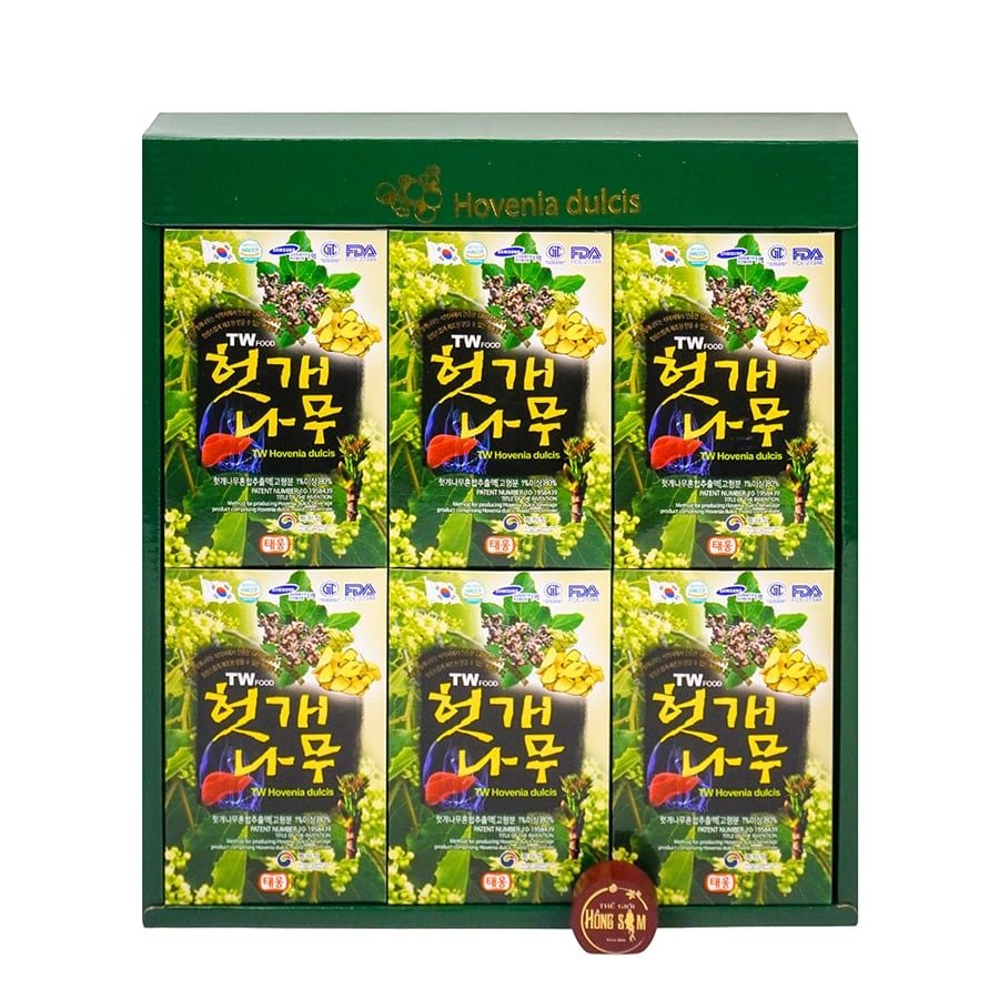 Nước Mát Gan Hovenia Dulcis Teawoong Hàn Quốc Hộp 30 Gói x 70ml