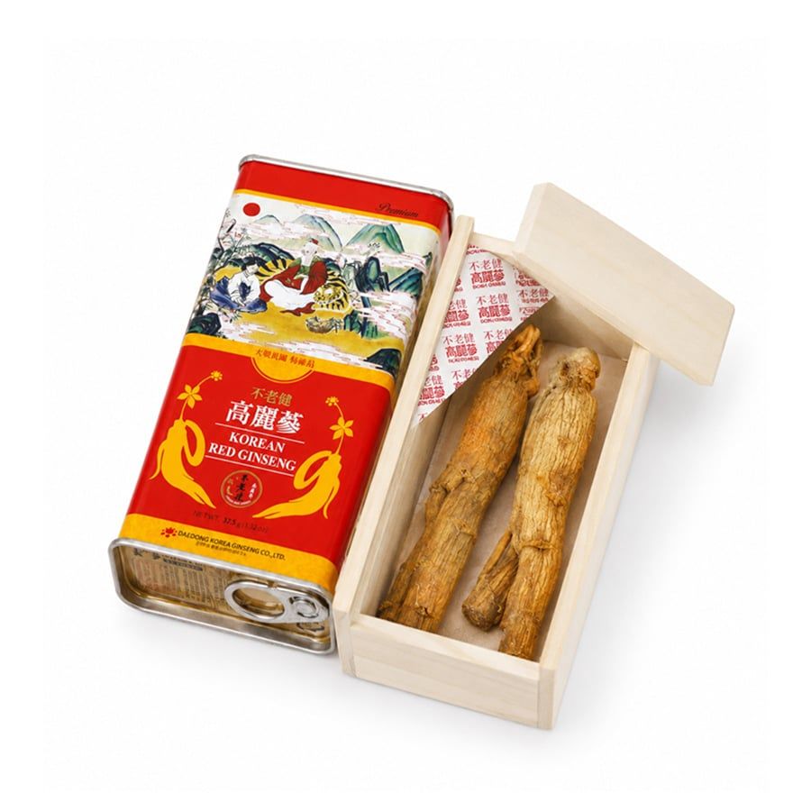 Sâm Củ Khô Hộp Thiếc Premium Daedong 37,5g (2-3 củ)