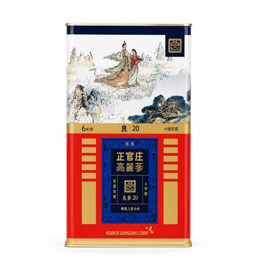 Sâm Củ Khô Hộp Thiếc KGC 150g 7 Củ Số 20