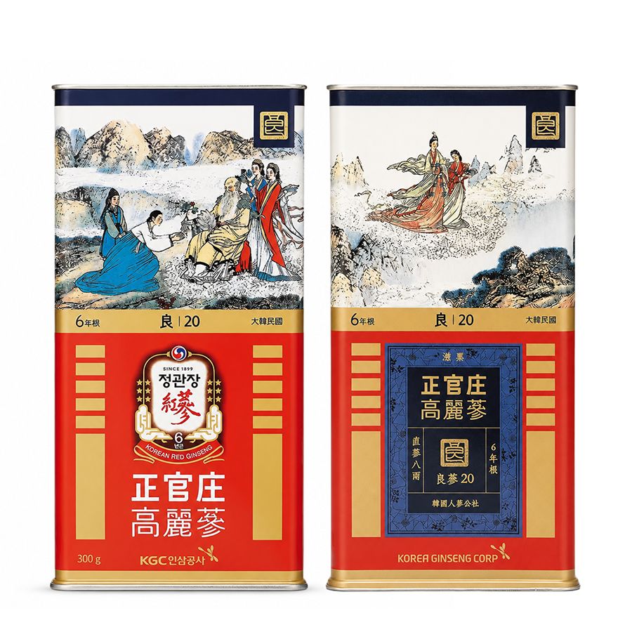 Sâm Củ Khô Hộp Thiếc KGC 300g 14 Củ Số 20
