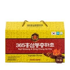 Nước Hồng Sâm Đông Trùng Hạ Thảo 365 Hansusam Hộp 20 gói x 70ml