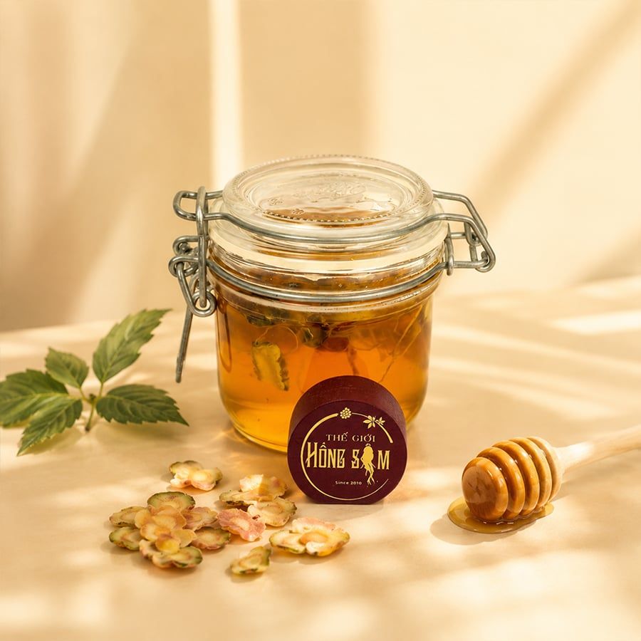 Sâm Ngọc Linh Ngâm Mật Ong Rừng Hũ 250ml