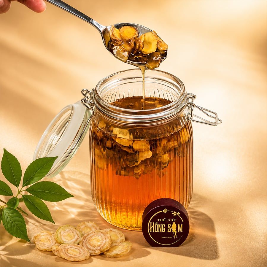 Sâm Ngọc Linh Ngâm Mật Ong Rừng Hũ 1000ml