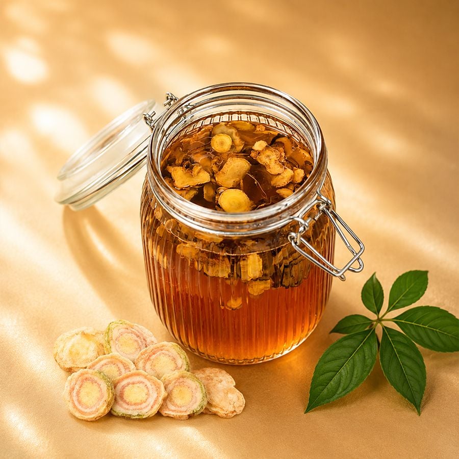 Sâm Ngọc Linh Ngâm Mật Ong Rừng Hũ 1000ml