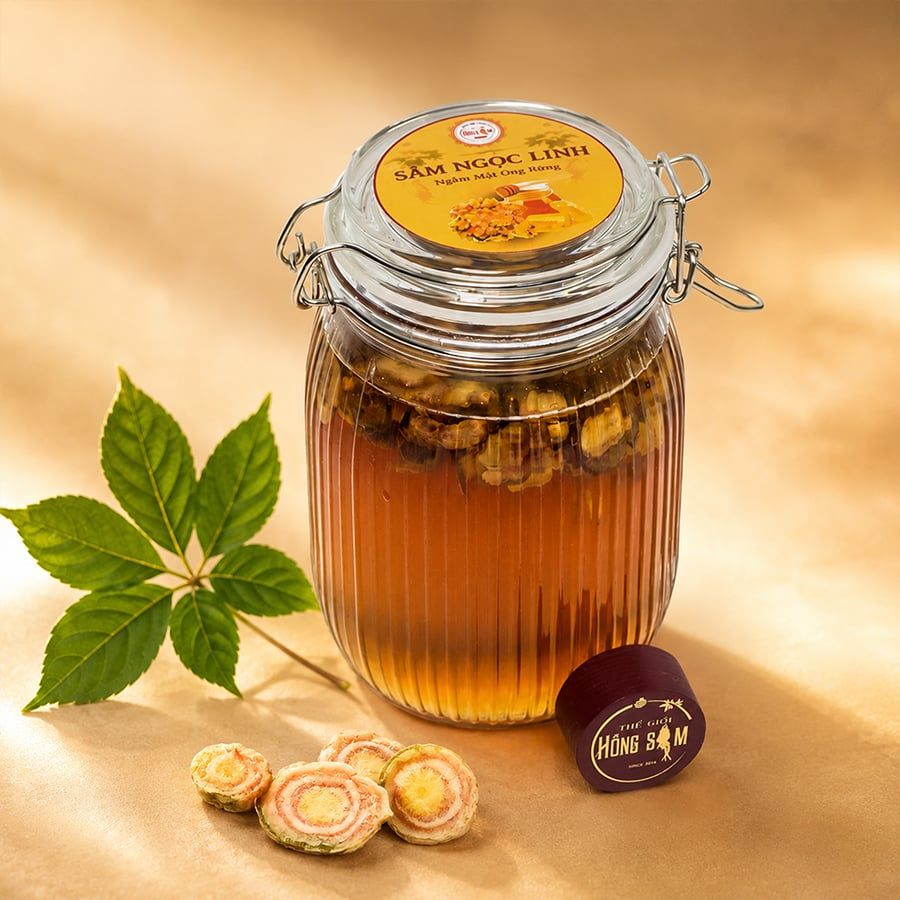 Sâm Ngọc Linh Ngâm Mật Ong Rừng Hũ 1000ml