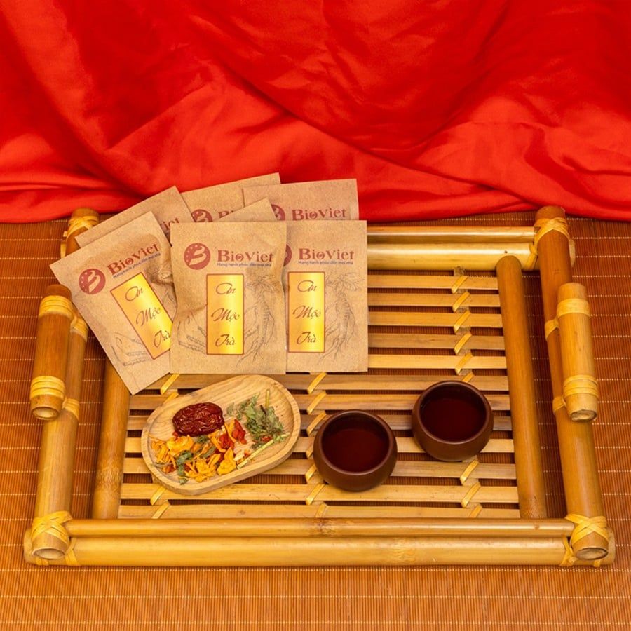 Trà Dưỡng Nhan Đông Trùng Hạ Thảo Bio Việt (An Mộc Trà) Hộp 20 Gói