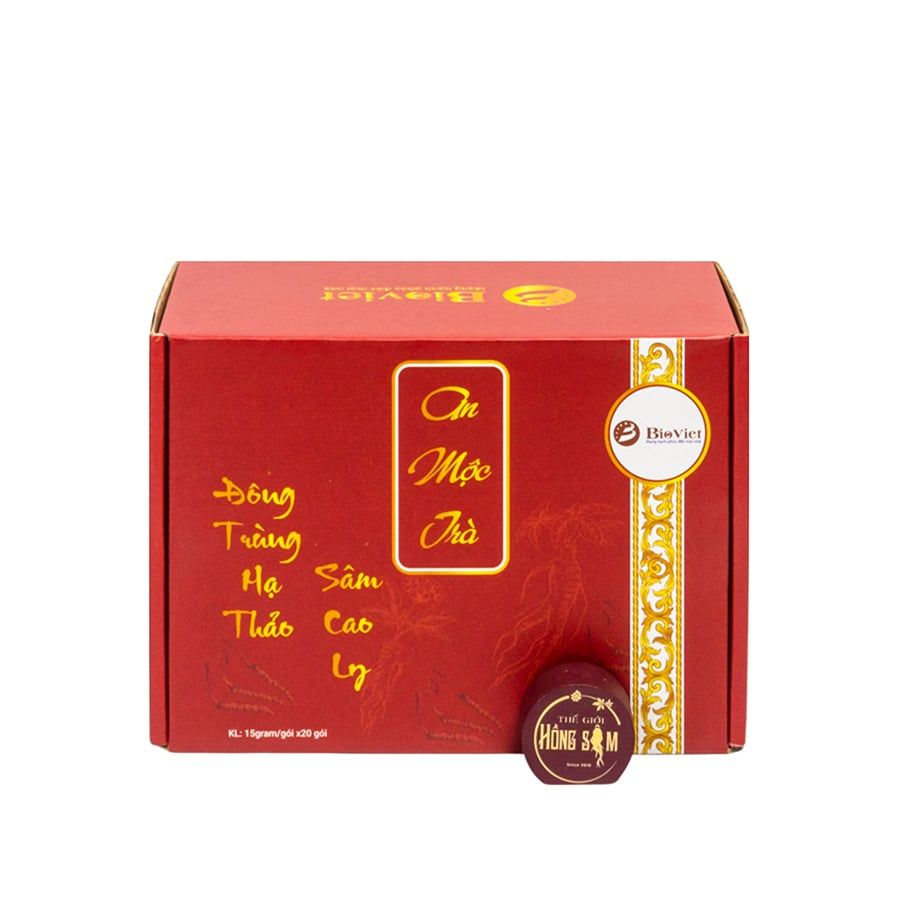 Trà Dưỡng Nhan Đông Trùng Hạ Thảo Bio Việt (An Mộc Trà) Hộp 20 Gói
