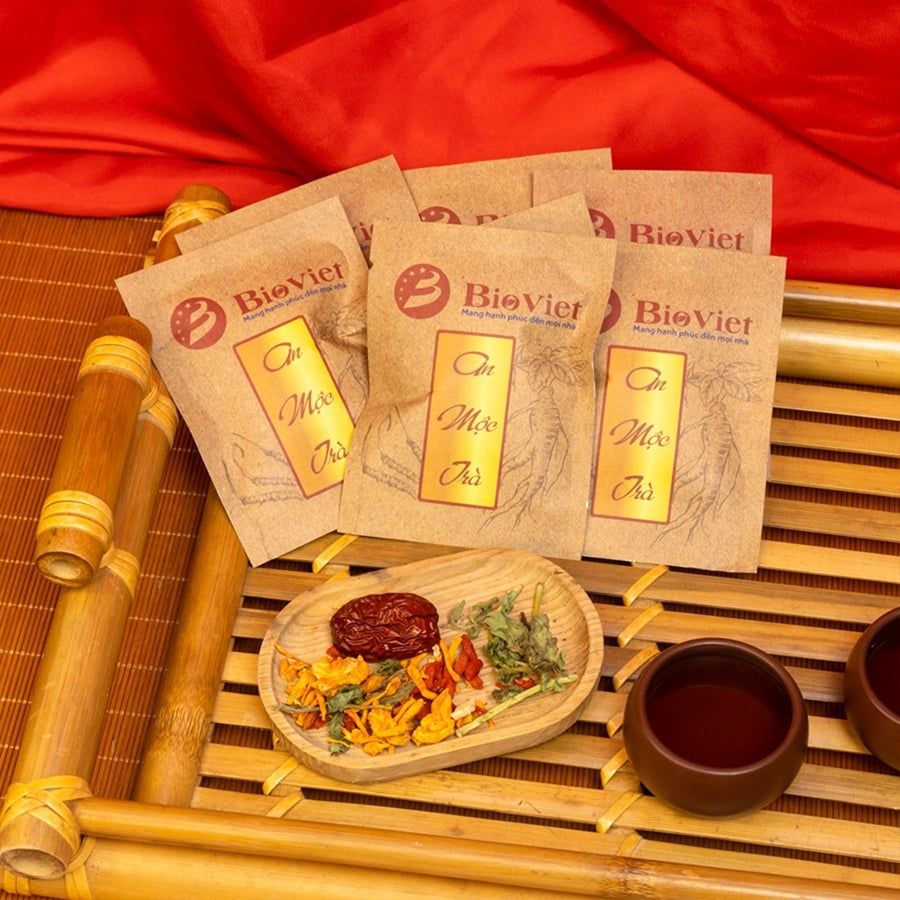 Trà Dưỡng Nhan Đông Trùng Hạ Thảo Bio Việt (An Mộc Trà) Hộp 20 Gói