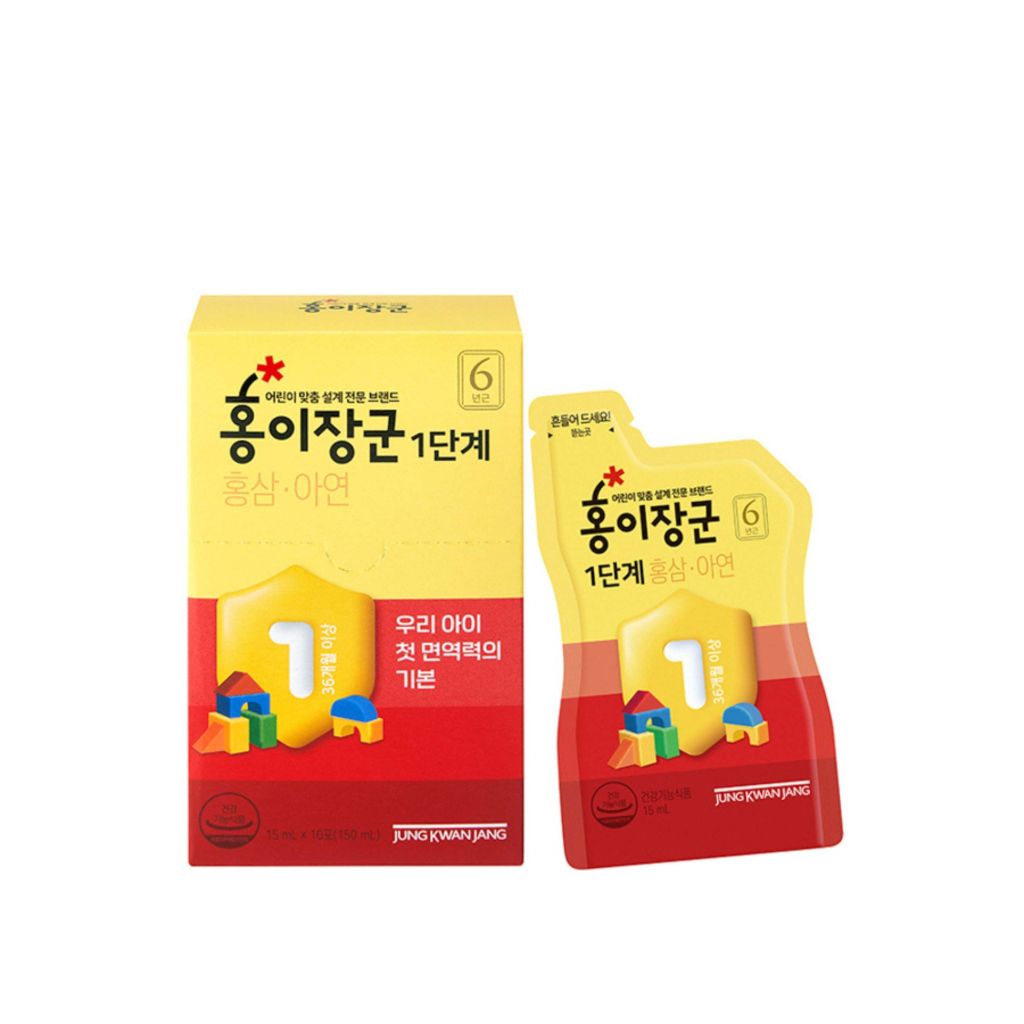 Nước Hồng Sâm KGC Cho Bé Số 1 (3-4 Tuổi) Hộp 30 Gói x 15ml Mẫu Mới