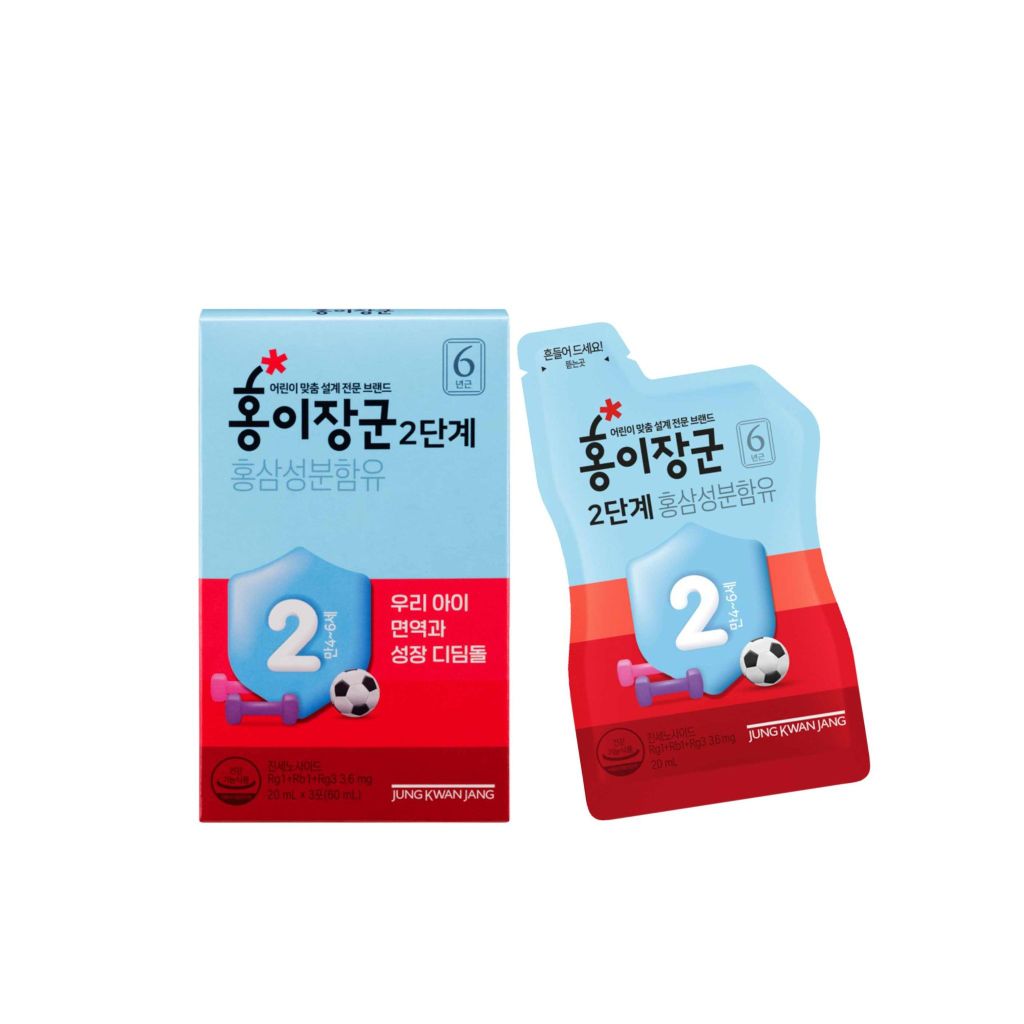 Nước Hồng Sâm KGC Cho Bé Số 2 (5-7 Tuổi) Hộp 30 Gói x 20ml