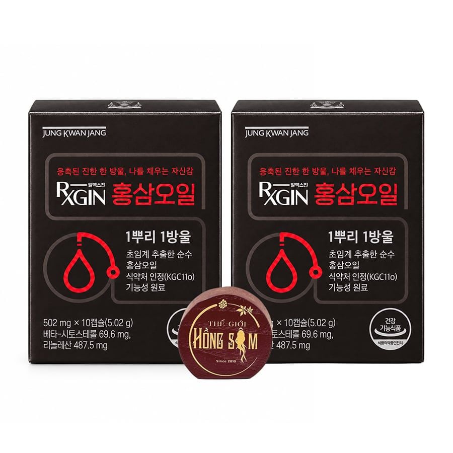 Viên Dầu Hồng Sâm KGC RXGIN 60 Viên Cho Nam Chính Hãng