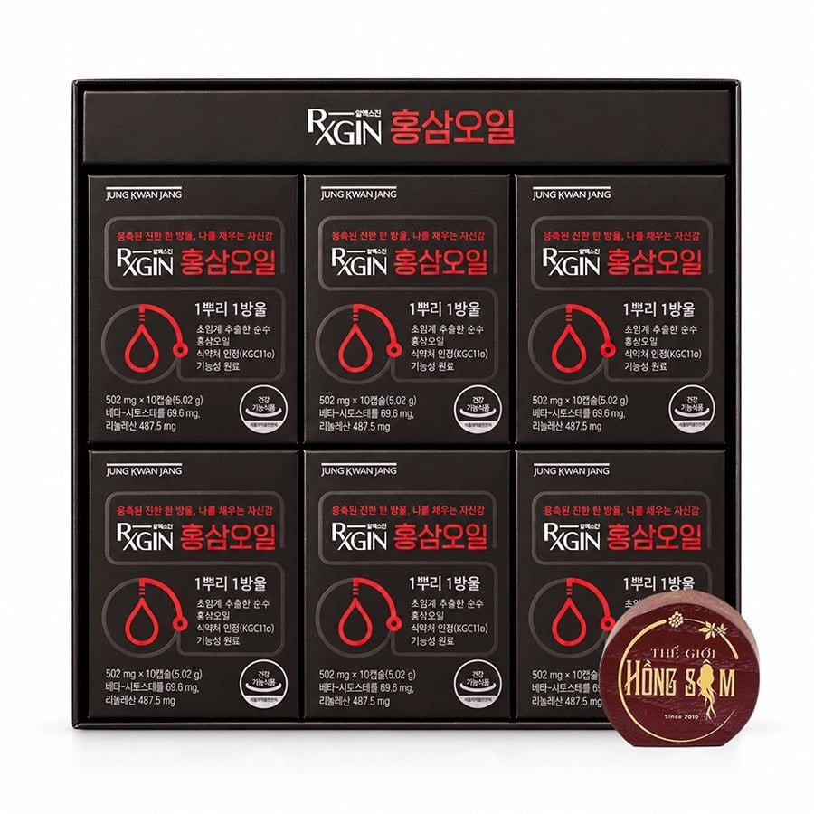 Viên Dầu Hồng Sâm KGC RXGIN 60 Viên Cho Nam Chính Hãng