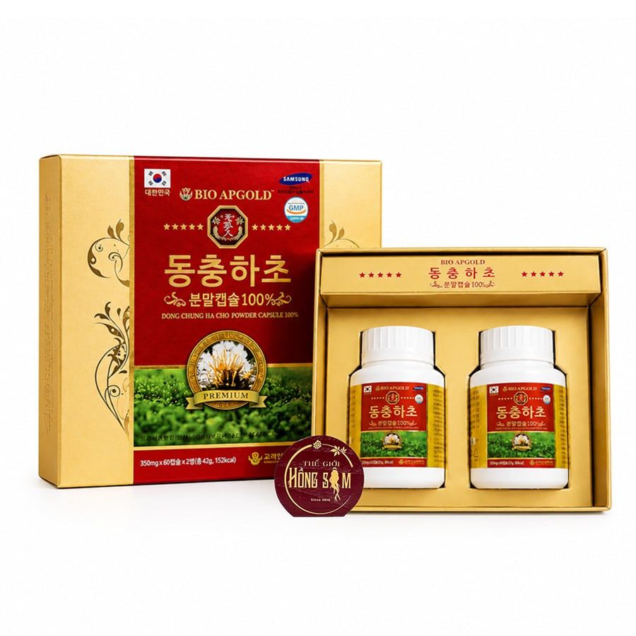 Hộp 120 Viên Đông Trùng Hạ Thảo Bio Apgold (Hộp 2 Lọ x 60 Viên)