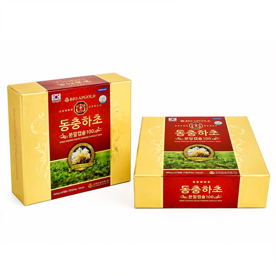 Hộp 120 Viên Đông Trùng Hạ Thảo Bio Apgold (Hộp 2 Lọ x 60 Viên)