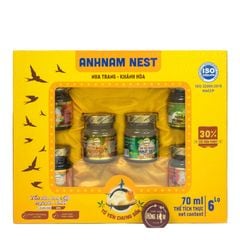 Tổ Yến chưng đường phèn hủ 70ml (Hộp 6 Hũ)