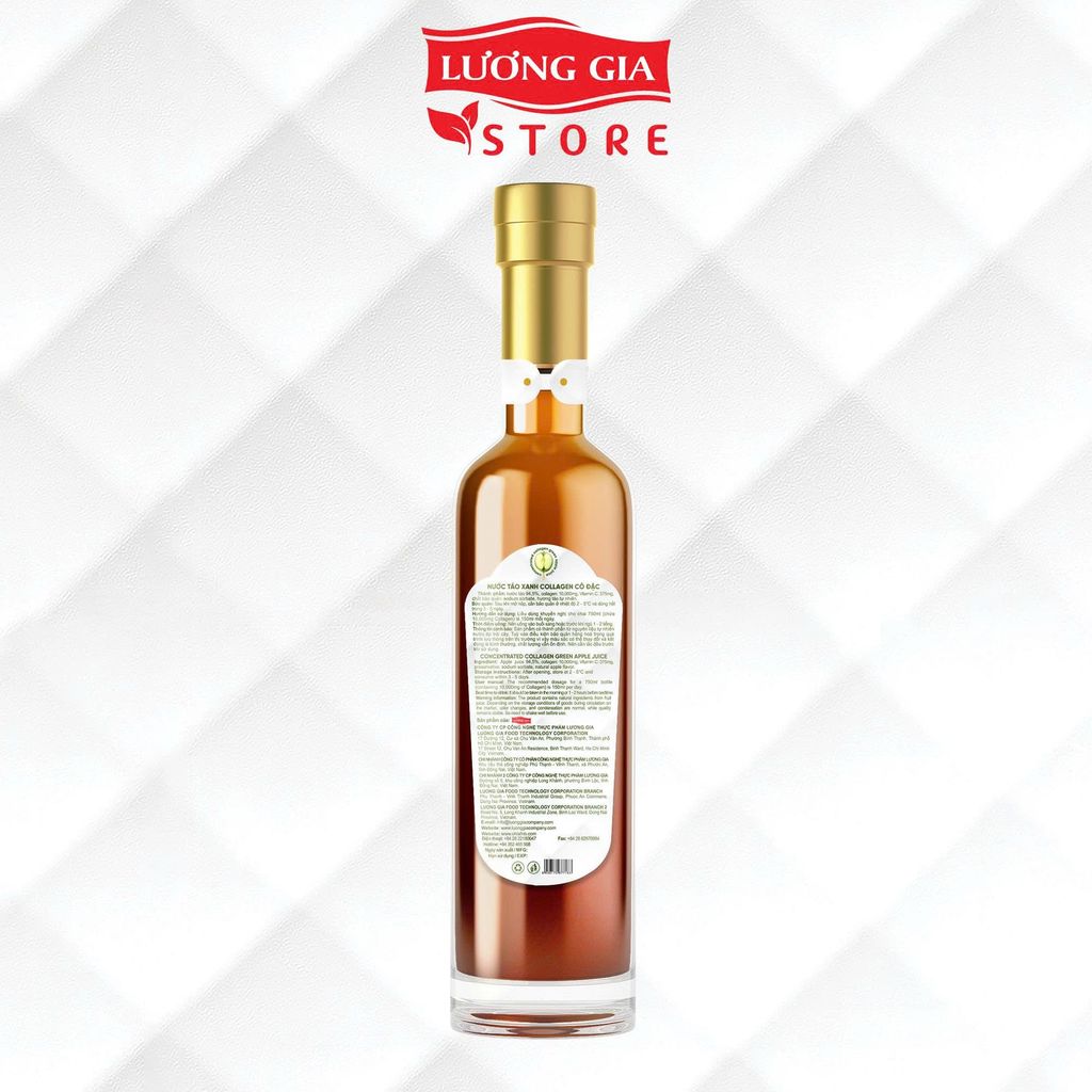 Nước Táo Xanh Collagen Cô Đặc Ohla 750ml - Không Đường, 10.000mg Collagen
