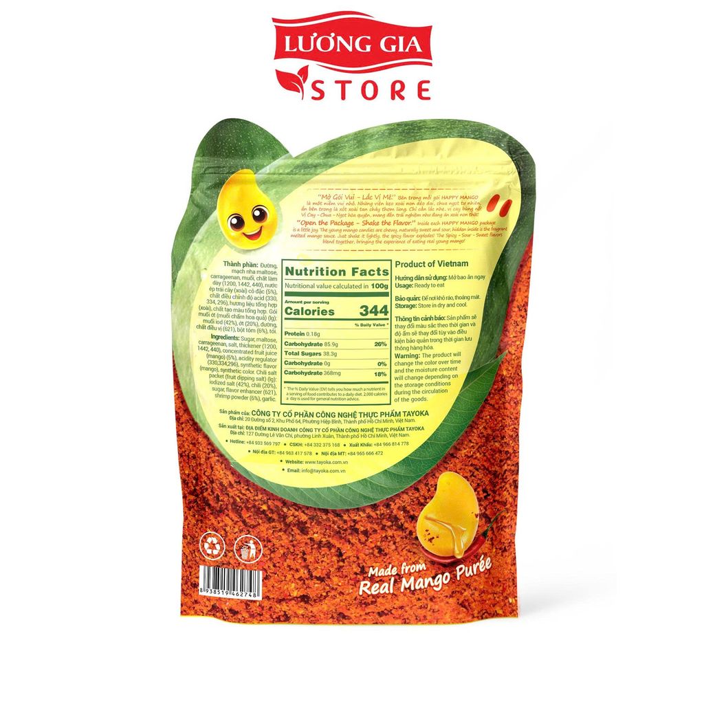 Túi Kẹo Dẻo Xoài Non Lắc Muối Ớt 300g