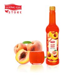 Siro Đào Ohla 780ml (chai nhựa) - phiên bản mới 30% thịt quả