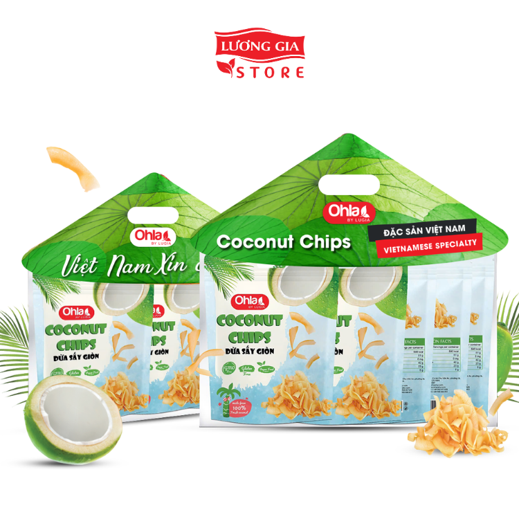 Set nón lá dừa sấy giòn Ohla (5x50g)