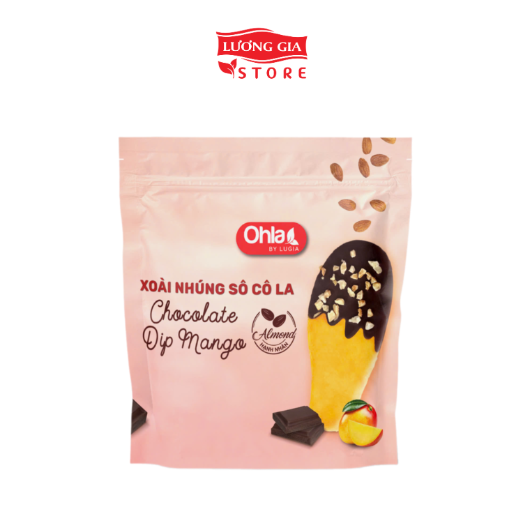 Xoài nhúng sô-cô-la hạnh nhân 100g