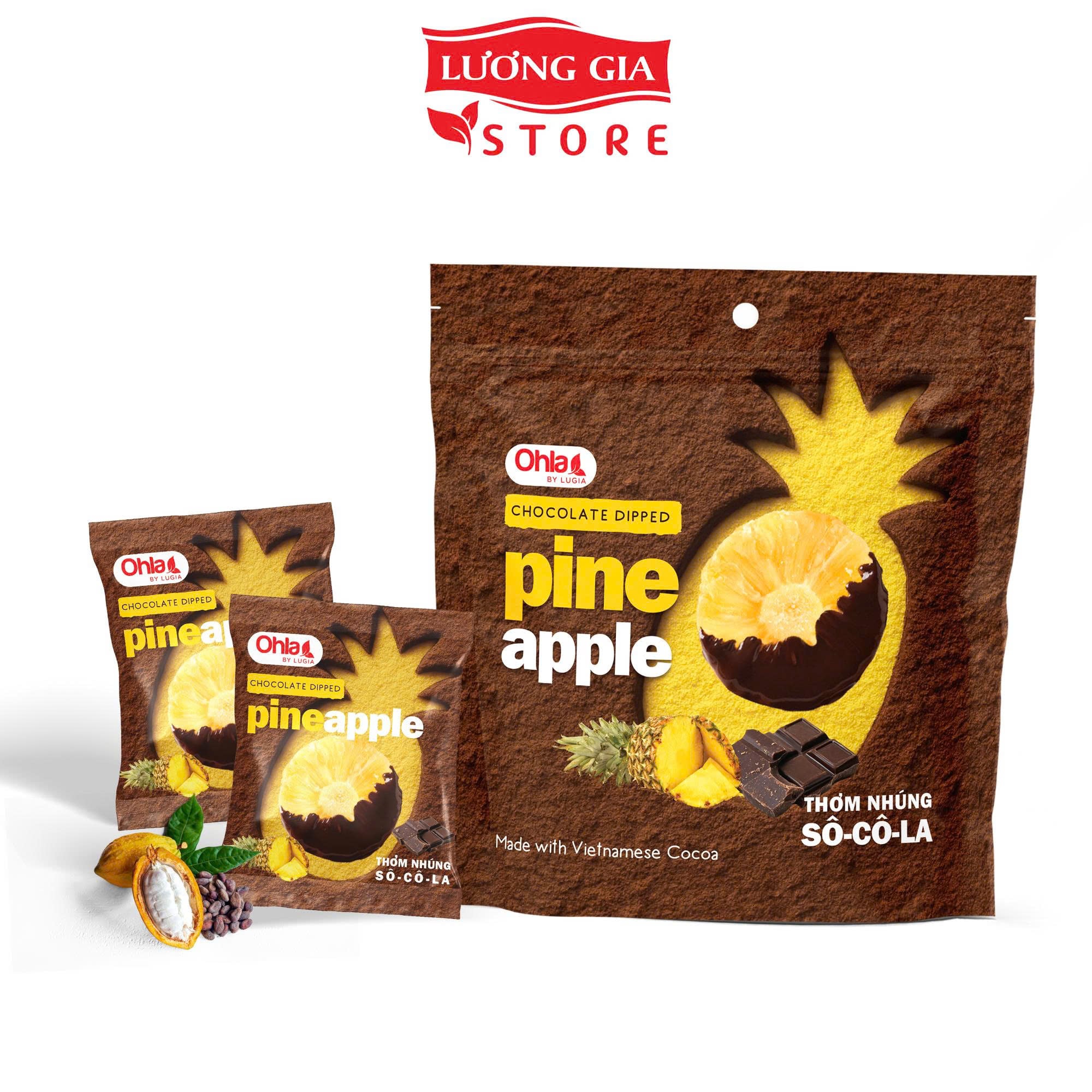 Thơm nhúng sô-cô-la Ohla 100g