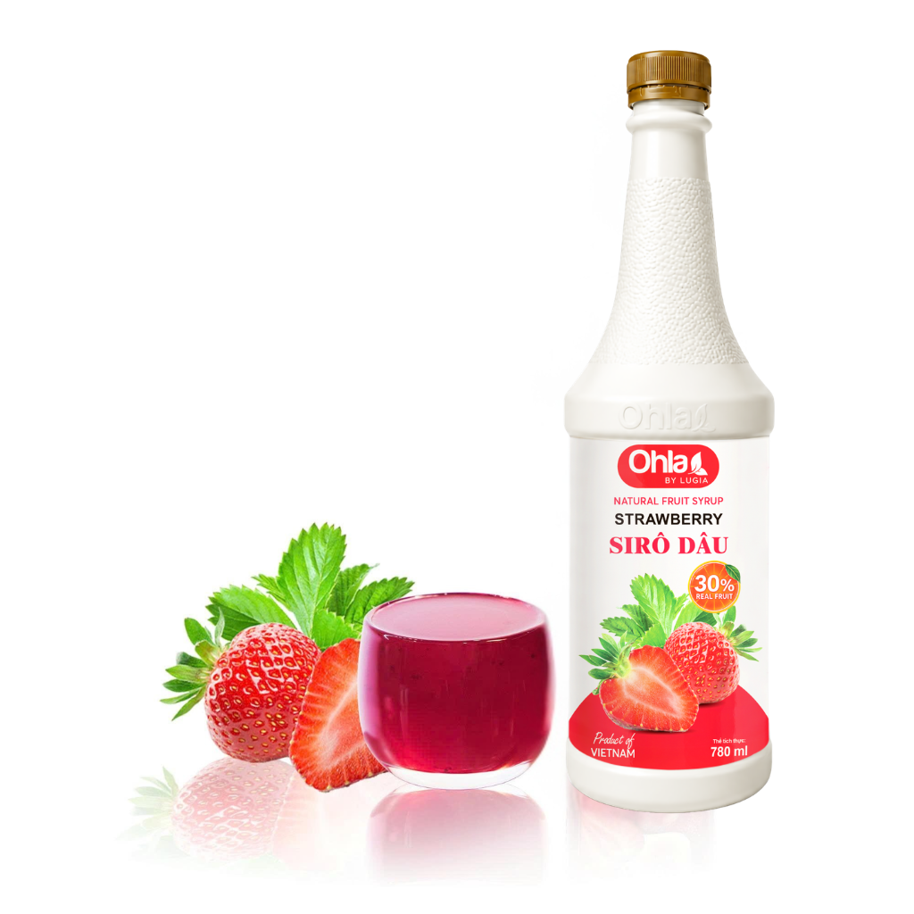 Siro Dâu 30% thịt quả chai 780ml