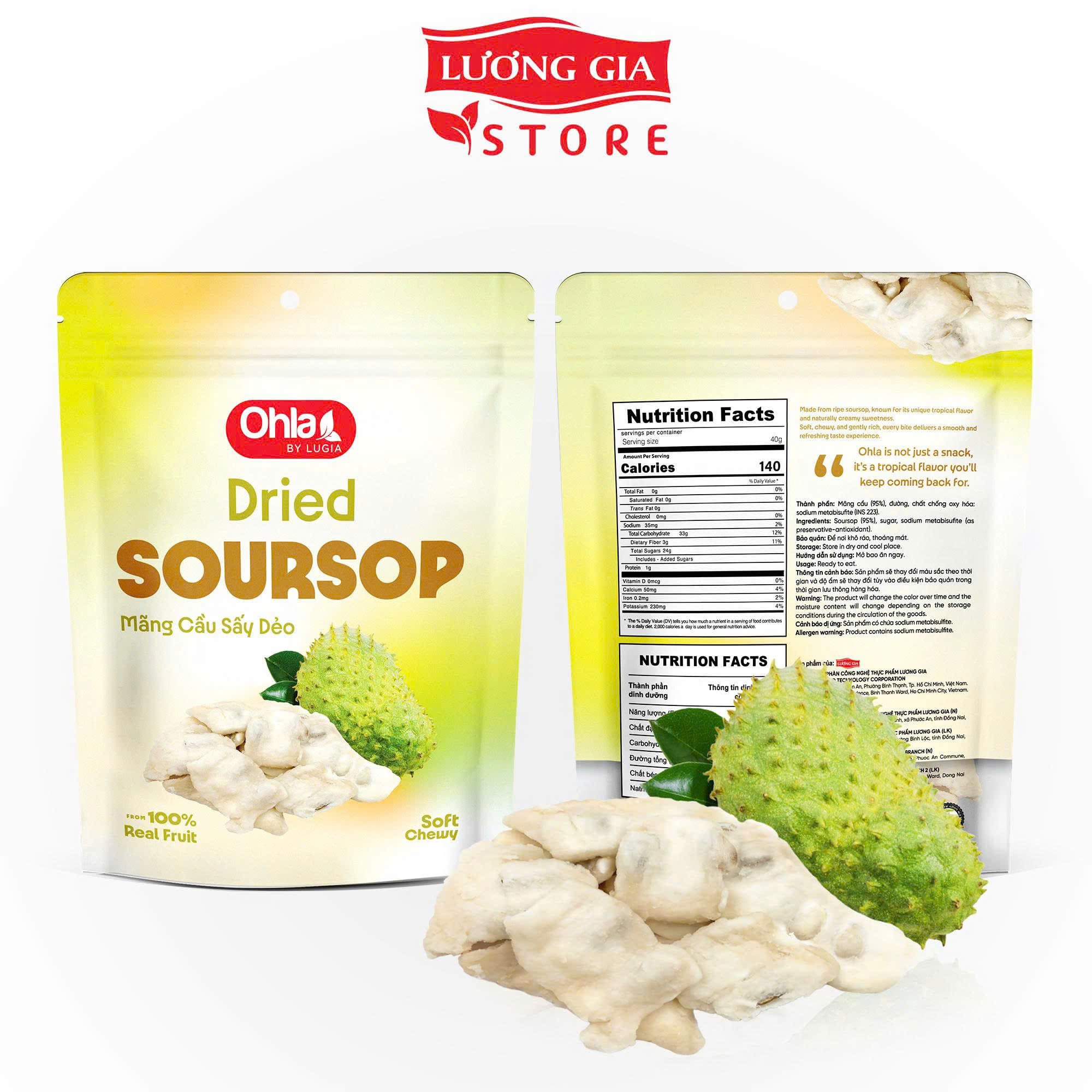 Mãng cầu sấy dẻo Ohla