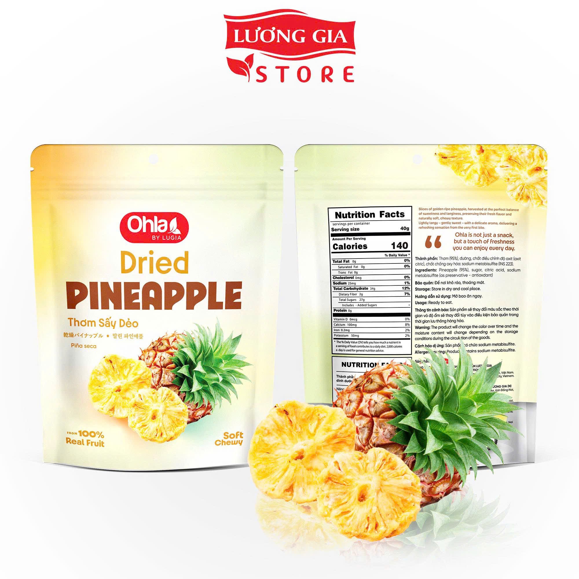 Thơm sấy dẻo Ohla