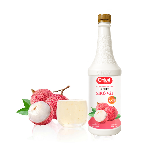 Siro Vải Ohla 780ml (chai nhựa) - 30% thịt quả