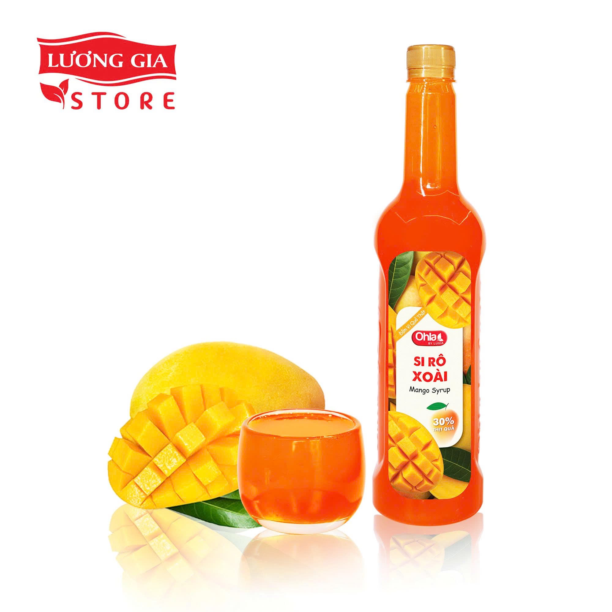 Siro Xoài Ohla 780ml (chai nhựa) - phiên bản mới 30% thịt quả