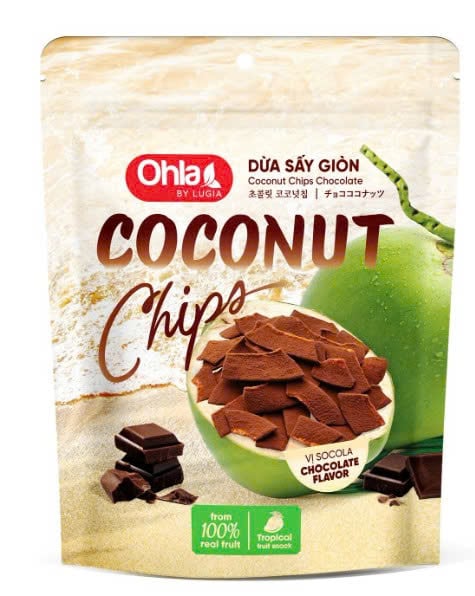 Dừa Sấy Giòn Vị Socola túi 50g