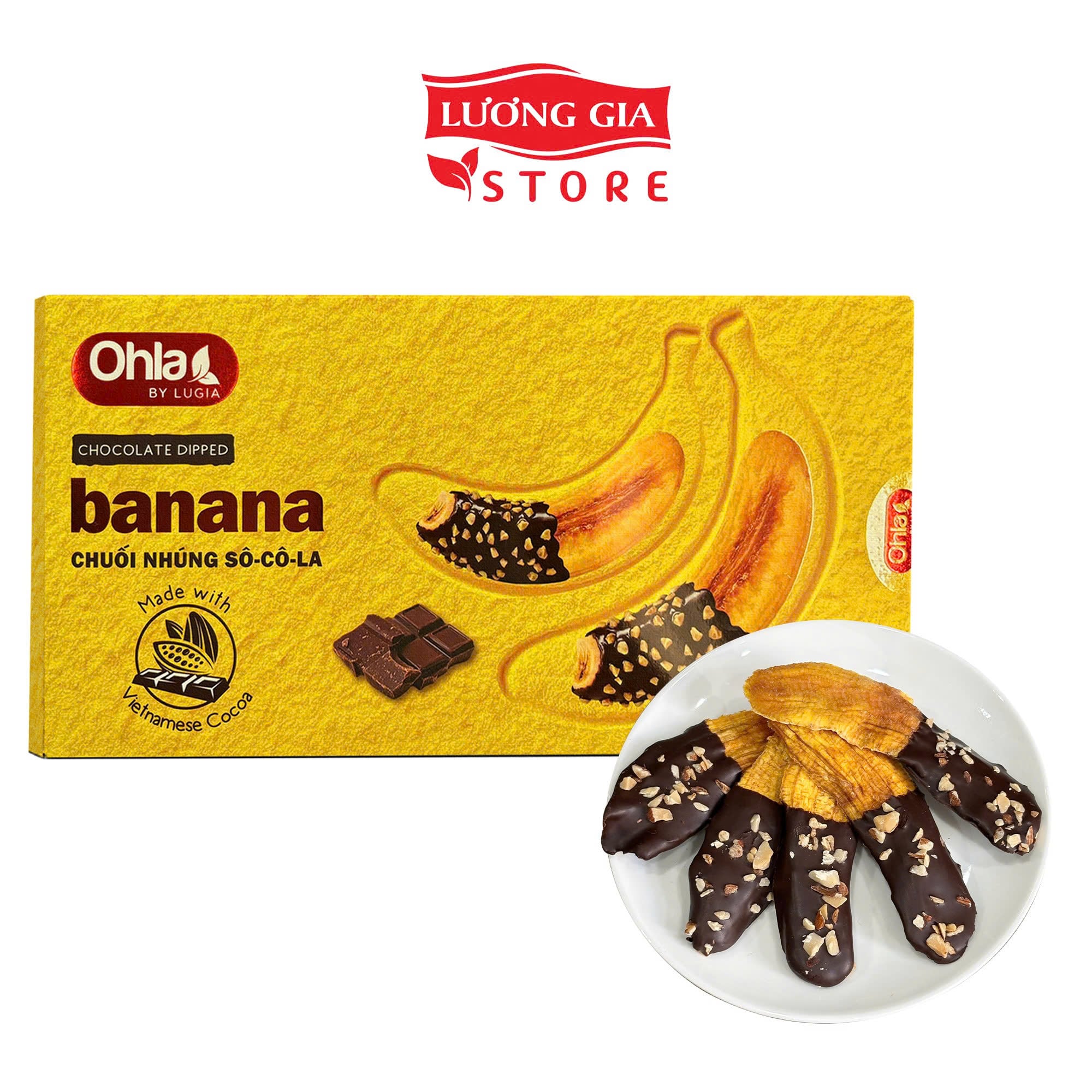 Chuối nhúng sô-cô-la Ohla 180g