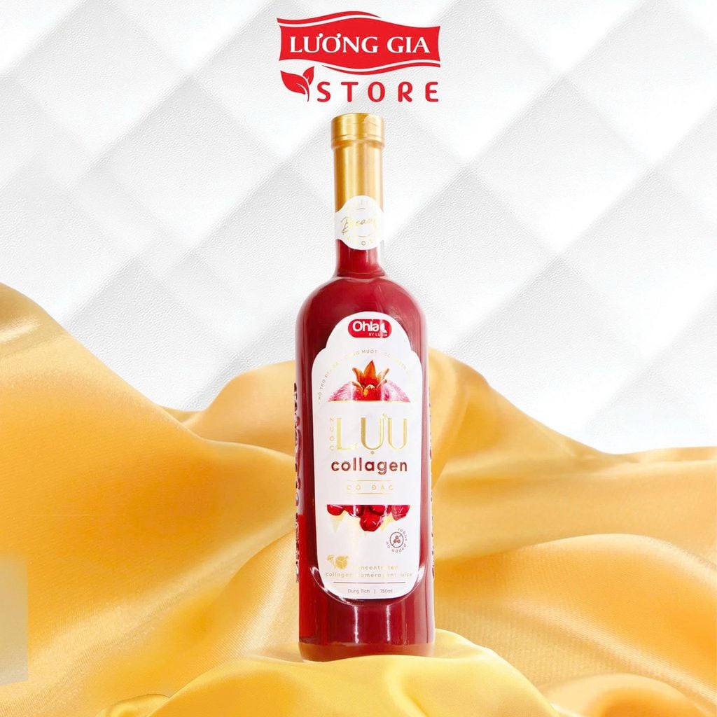 Nước Lựu Collagen Cô Đặc 750ml - Không Đường, 5.000mg Collagen