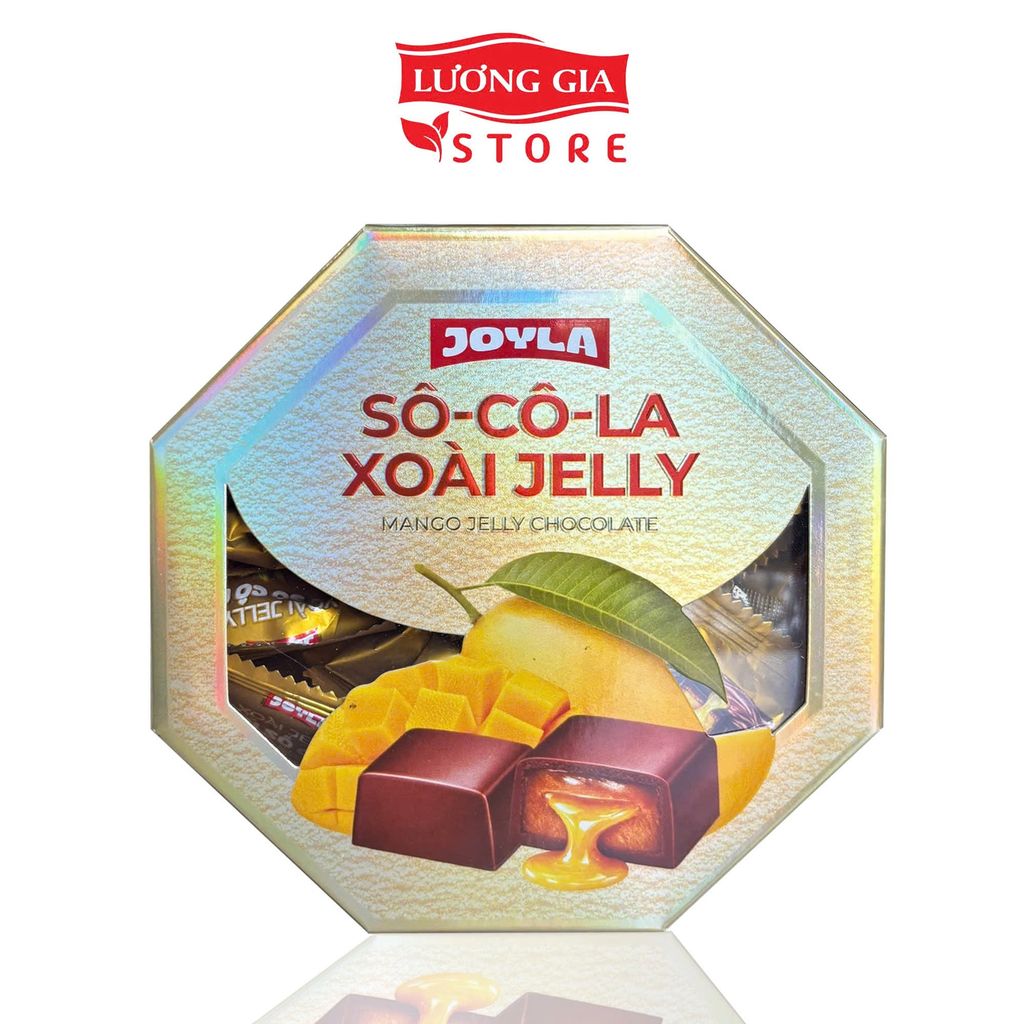 Hộp Kẹo Sô-cô-la Xoài Jelly 150g - Kẹo dẻo phủ chocolate nhân sốt xoài tan chảy