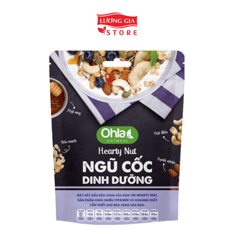 COMBO Bộ đôi năng lượng Hearty ( 1 NCDD Hearty 180gr và 1 Trái Cây Sấy Mix Hạt Hearty 100gr)