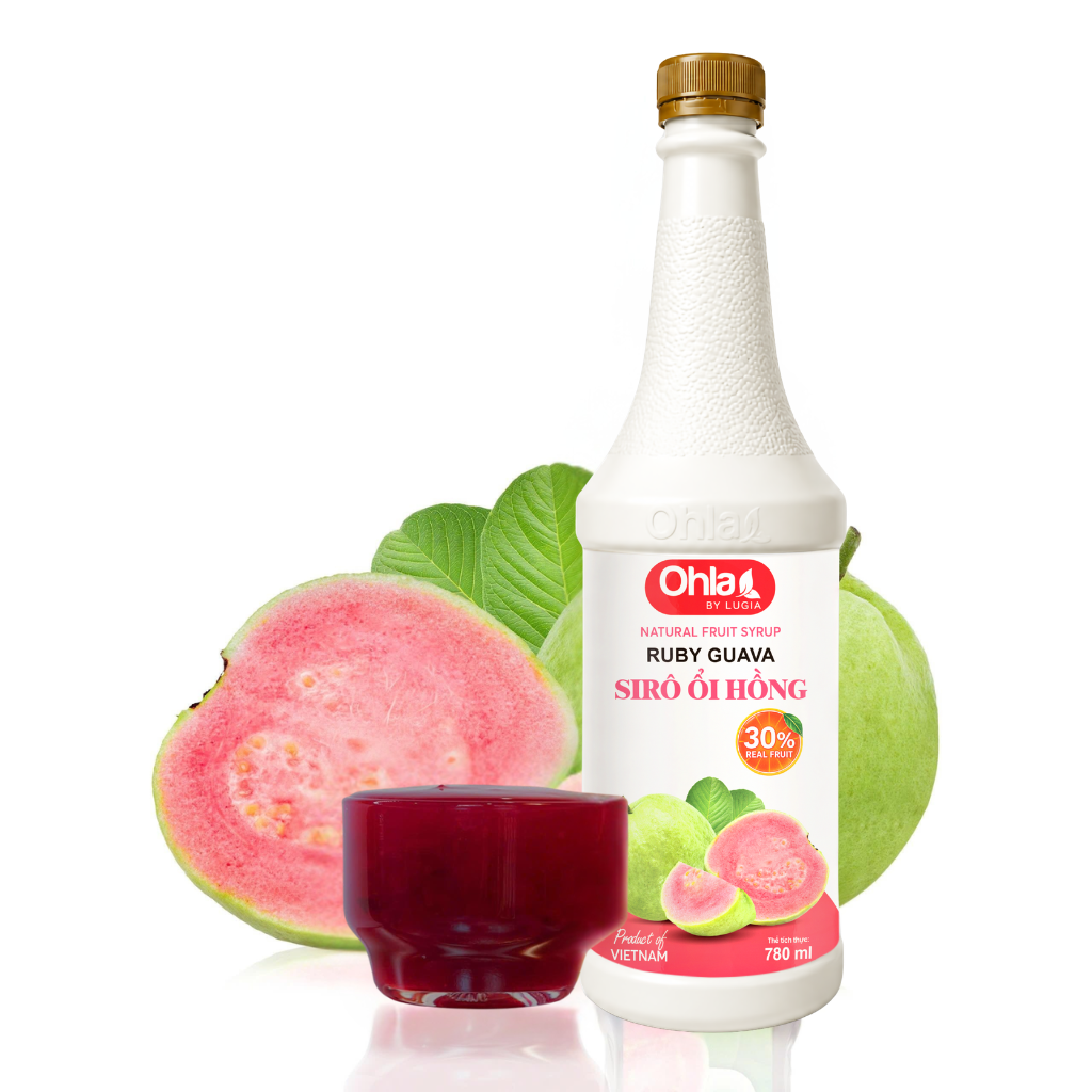 Siro Ổi Hồng 30% thịt quả chai 780ml