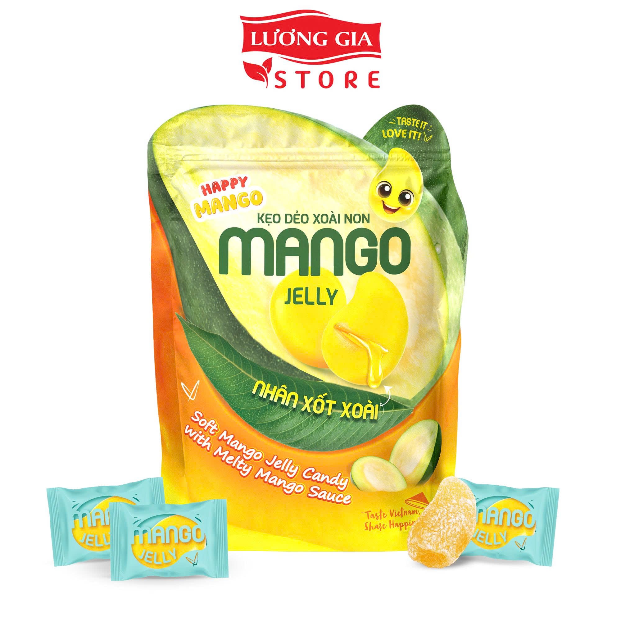 Túi Kẹo Dẻo Xoài Non Nhân Sốt Xoài 300g