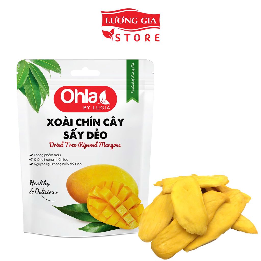 Combo Tứ vị sấy dẻo Ohla ( Xoài chín 40g, Ổi 40g, Bưởi 40g, Dâu 30g)