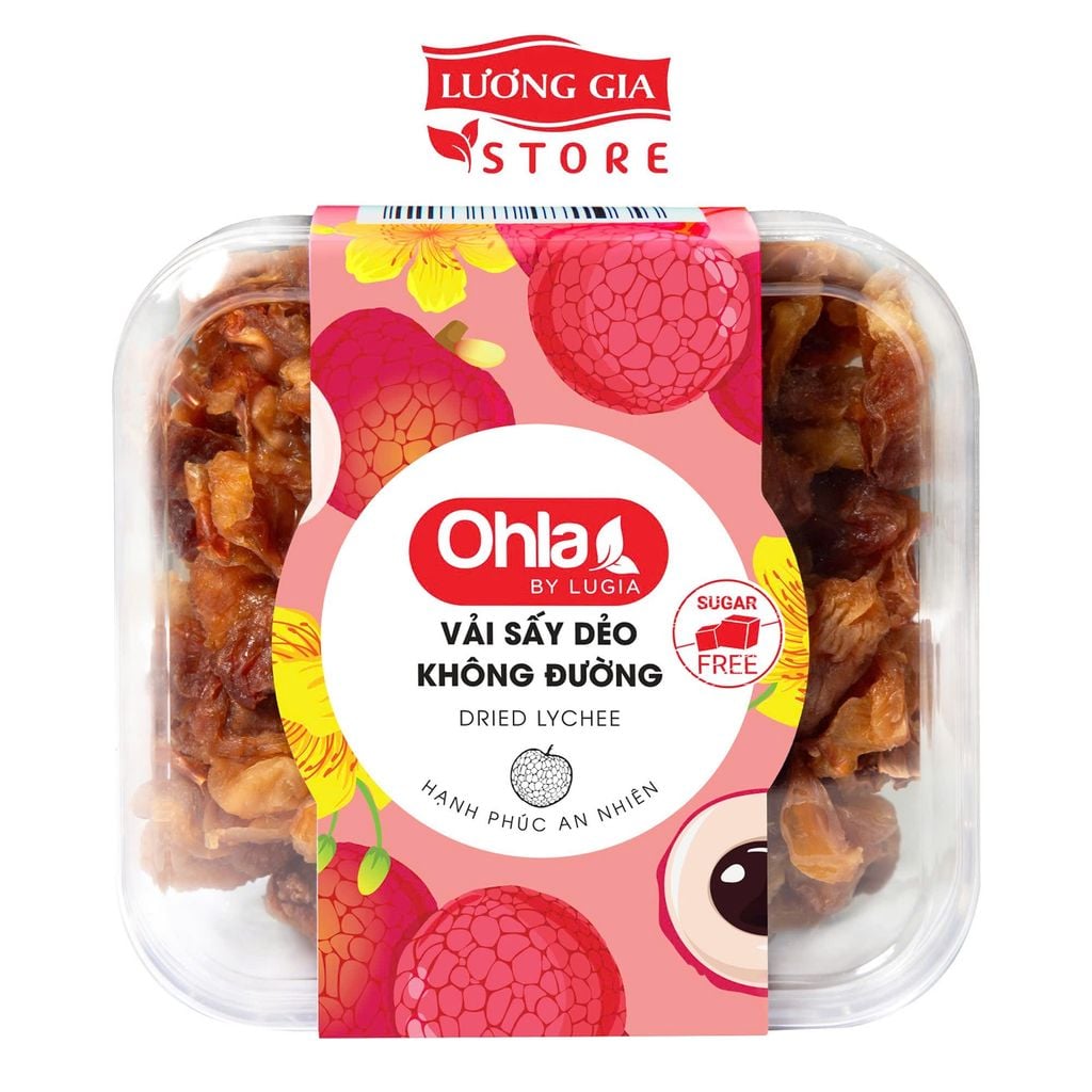 Hộp Vải sấy dẻo không đường Ohla 200g