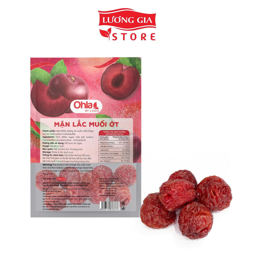 Mận lắc muối ớt Ohla 50g