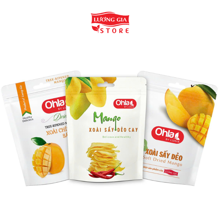 Combo siêu hời 1: 3 túi xoài 100g ( xoài sấy dẻo, xoài chín cây sấy dẻo, xoài muối ớt)