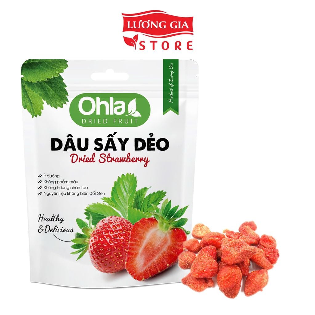Combo Tứ vị sấy dẻo Ohla ( Xoài chín 40g, Ổi 40g, Bưởi 40g, Dâu 30g)