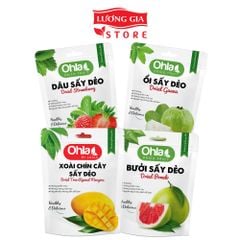 Combo Tứ vị sấy dẻo Ohla ( Xoài chín 40g, Ổi 40g, Bưởi 40g, Dâu 30g)