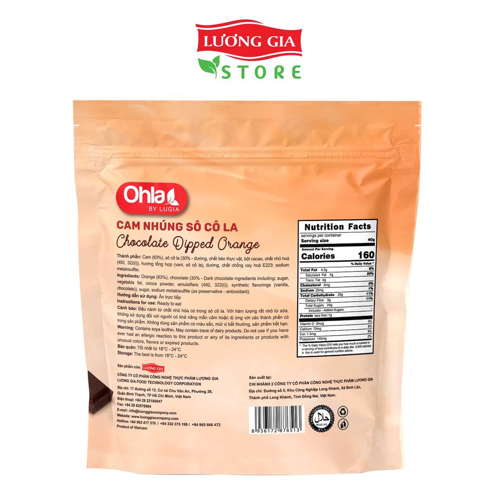 Cam nhúng socola Ohla 100g