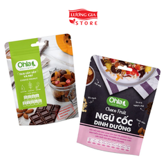 COMBO Bộ đôi năng lượng Choco (1 NCDD Choco Fruit 180gr và 1 Trái Cây Sấy Mix Hạt Choco Frunut 100gr)