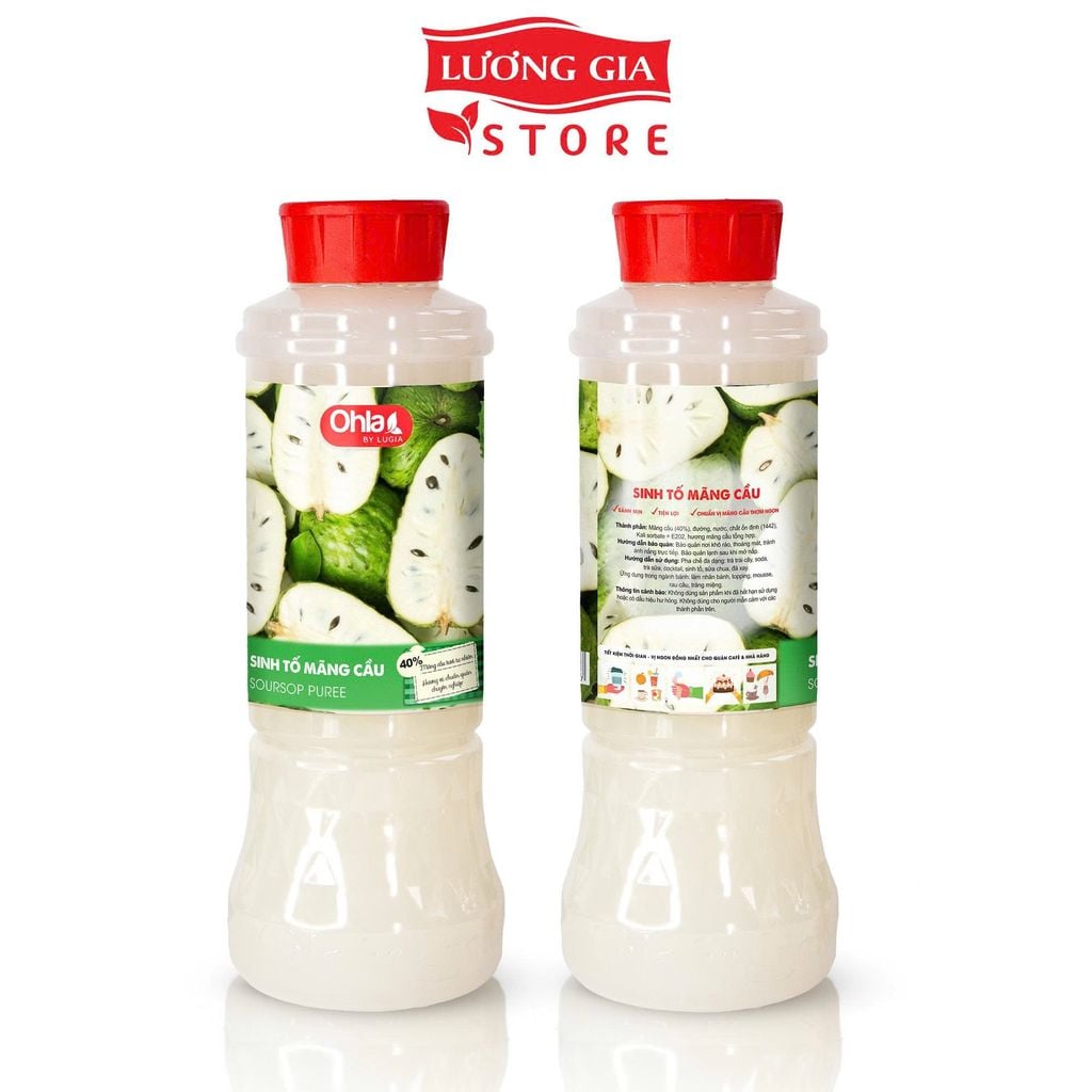Sinh tố mãng cầu Ohla 1000ml 40% thịt quả - Tối Ưu Từng Ly, Gia Tăng Lợi Nhuận